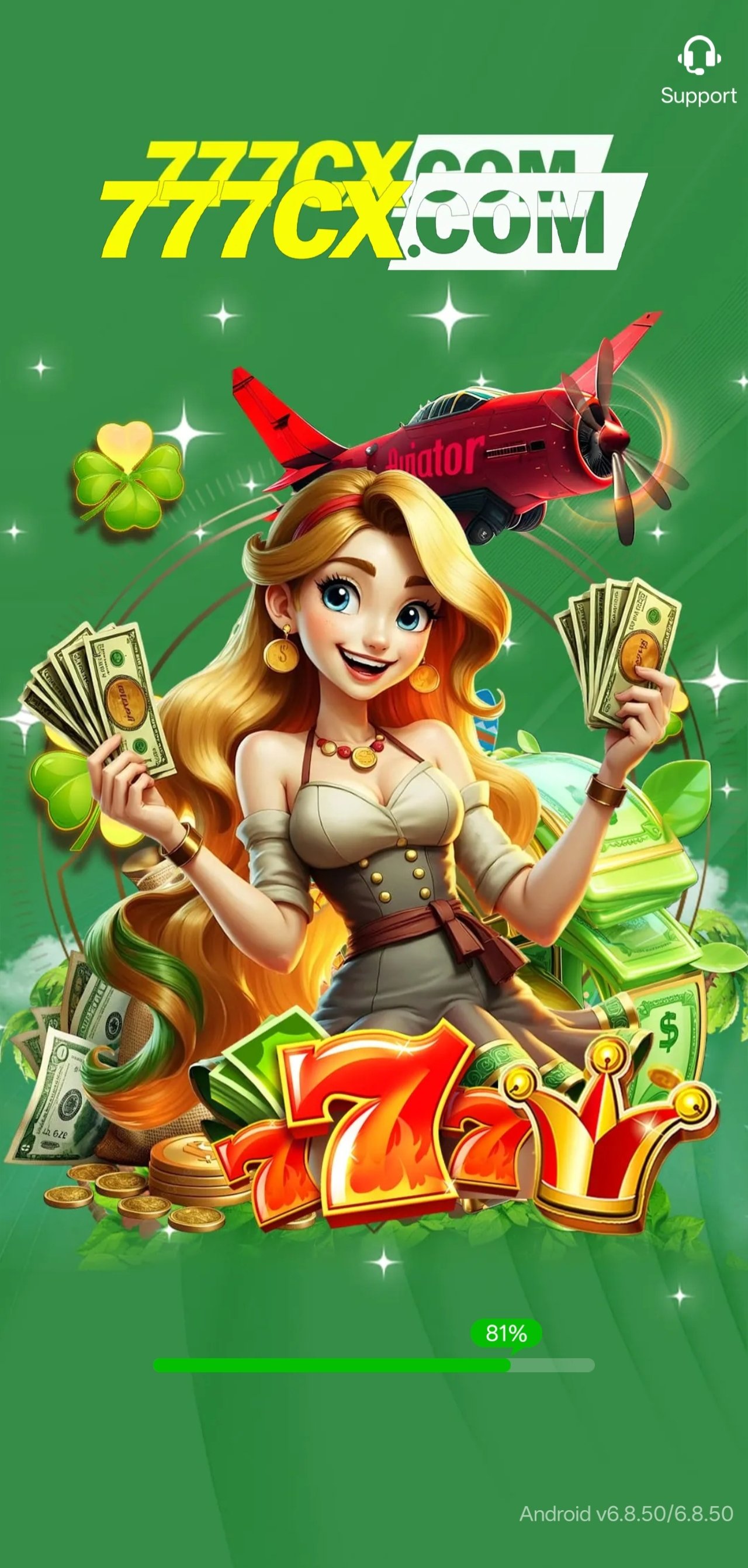 777cx app welcome screen